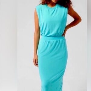 Sleeveless Turquoise Maxi Dress